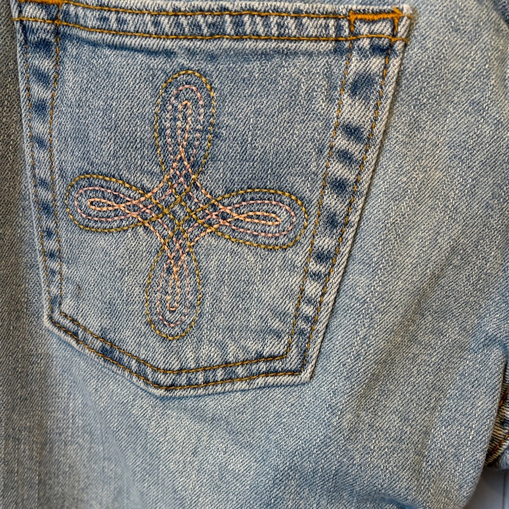 Levi's Super Low 518 Light Blue Flare Jeans - Picture 4 of 9